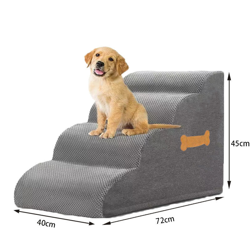 Petit escalier-rampe pliable pour chien senior