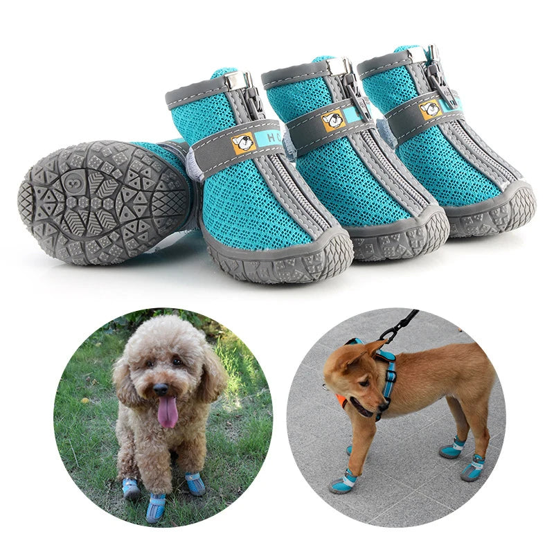 Chaussures antidérapantes et réfléchissantes pour chien